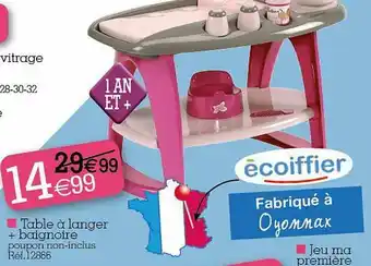 Table à Langer + Baignoire écoiffier