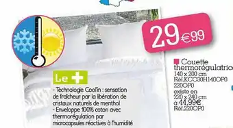 Kandy Couette Thermorégulatrice 140 X 200 Cm offre