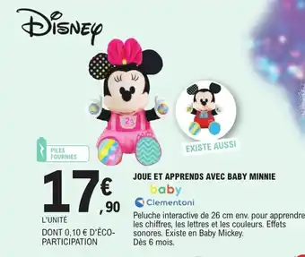 E.Leclerc Joue et apprends avce baby minnie offre