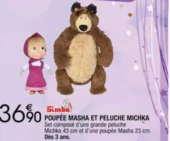 Poupée Masha et Peluche Michka