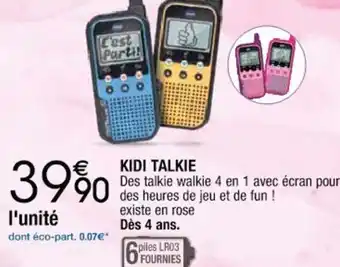 Cora x Carrefour Kidi Talkie offre