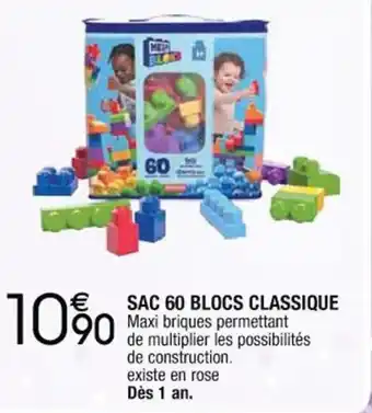 Cora x Carrefour Sac 60 Blocs Classique offre