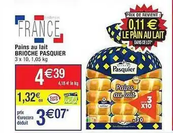 Pains au lait brioche pasquier