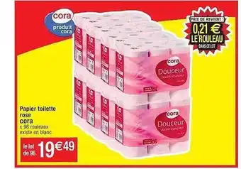 Cora x Carrefour Papier toilette rose cora offre