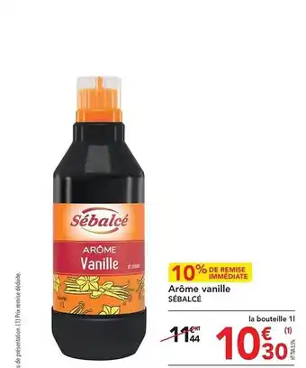METRO Arôme vanille sébalcé offre