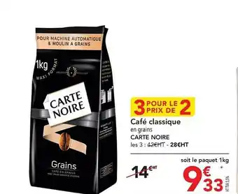 METRO Café classique carte noir offre