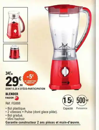 E.Leclerc Blender fagor offre