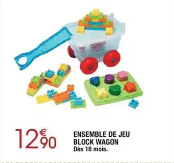 Cora x Carrefour Ensemble de Jeu Block Wagon offre