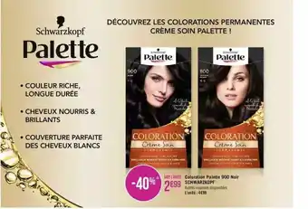 Géant Casino Coloration palette 900 noir schwarzkopf offre