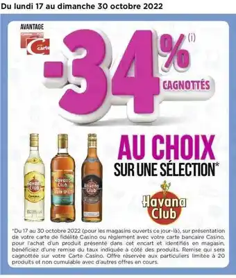 Géant Casino Havana club offre