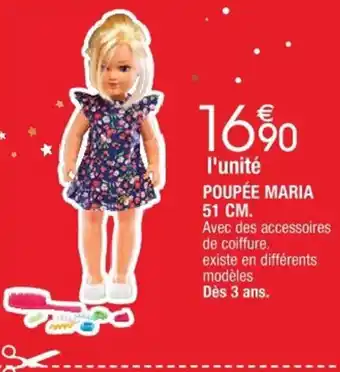 Cora x Carrefour Poupée Maria 51 CM offre