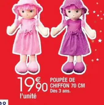 Cora x Carrefour Poupée de Chiffon 70 CM offre