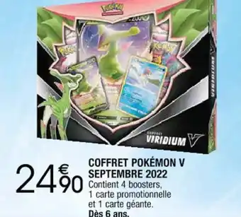 Cora x Carrefour Coffret Pokémon V Septembre 2022 offre
