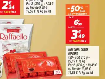 Netto Mon Cheri Cerise Ferrero offre