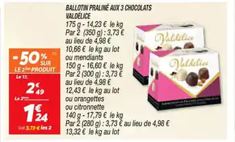 Netto Ballotin Praline Aux 3 Chocolats Valdelicw offre