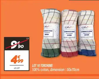 Netto Lot 10 Torchons offre