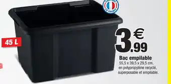 Bazarland Bac Empilable offre