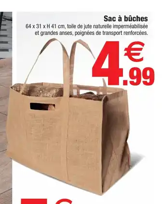 Bazarland Sac à bûches offre