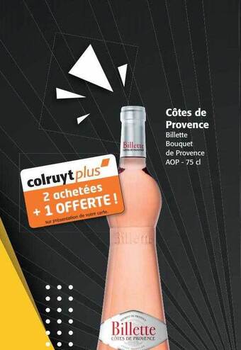 Colruyt Côtes de provence billette offre