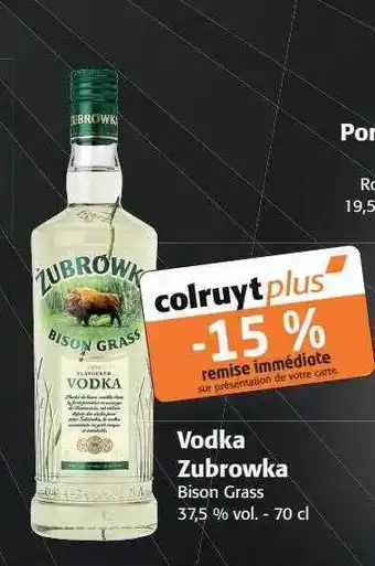 Colruyt Vodka zubrowka offre