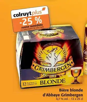 Colruyt Bière blonde d'abbaye grimbergen offre