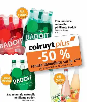 Colruyt Eau minérale naturelle pétillante badoit offre