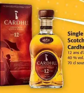 Colruyt Single malt scotch whisky cardhu offre