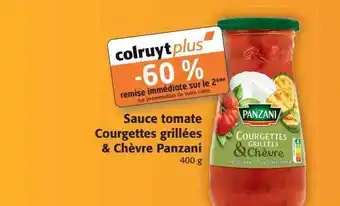 Colruyt Sauce tomate courgettes grillées & chèvre panzani offre