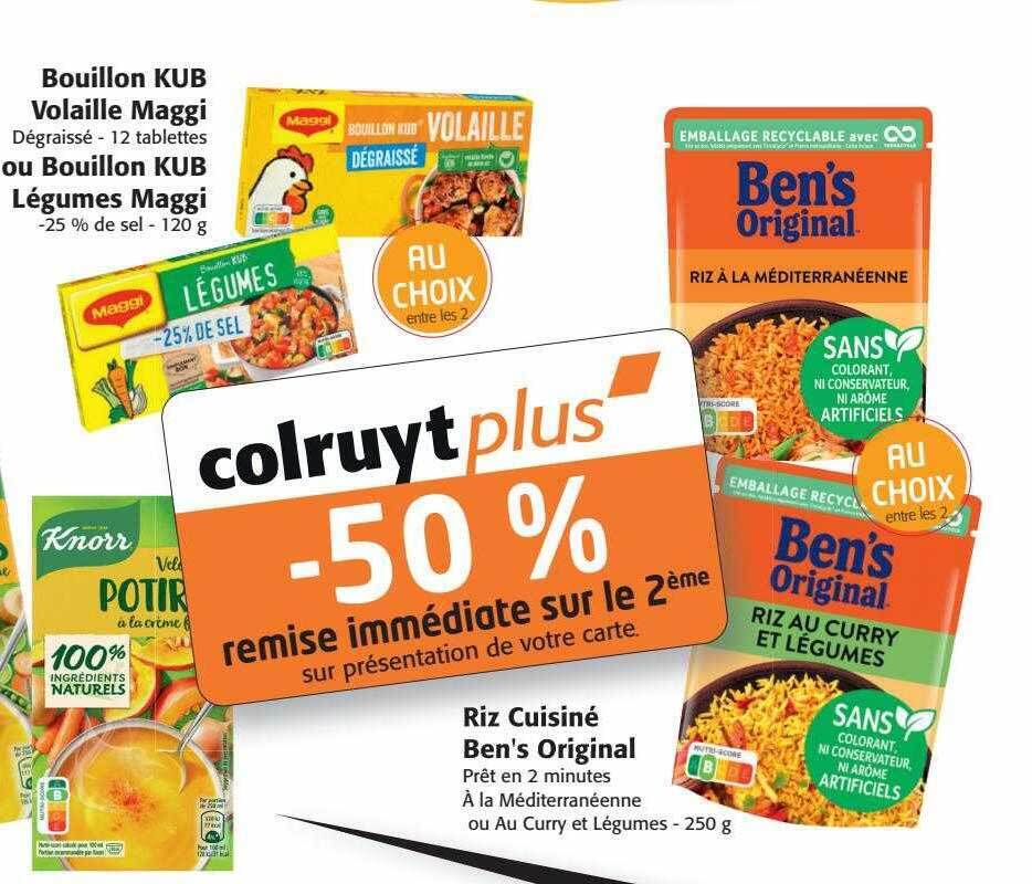 Promo Bouillon kub volaille maggi ou bouillon kub légumes maggi, riz