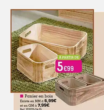Kandy Panier en bois offre