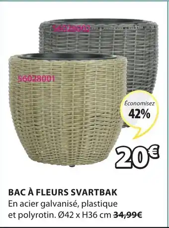 JYSK Bac à fleurs svartbak offre