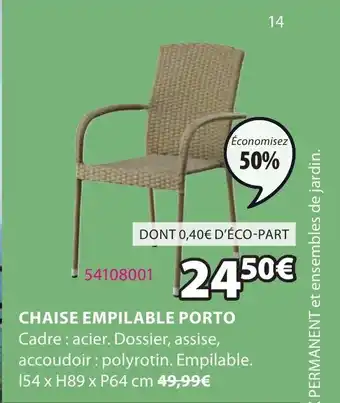 Chaise empilable porto