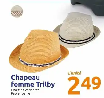 Action Chapeau femme trilby offre