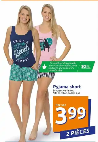 Action Pyjama short offre