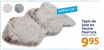 Action Tapis de luxe en fausse fourrure offre