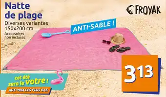 Action Natte de plage offre
