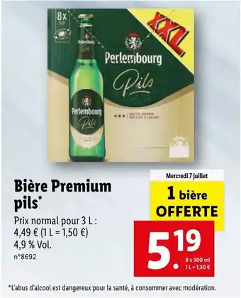 Lidl Bière premium pils offre