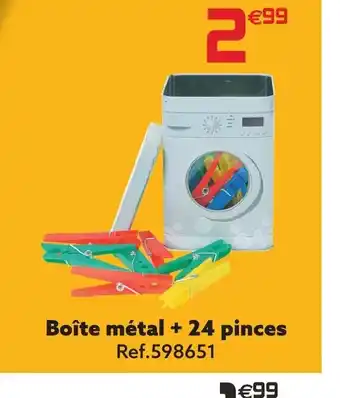 Gifi Boite Métal +24 Pinces offre