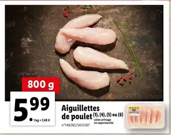 Lidl Aiguillettes de poulet offre