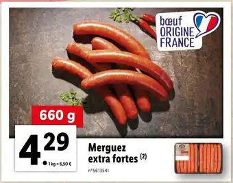 Lidl Merguez extra fortes offre