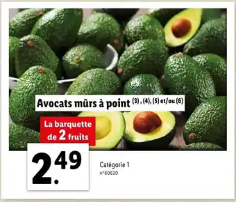 Avocats mûrs à point