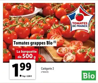 Lidl Tomates grappes bio offre