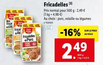Lidl Fricadelles offre
