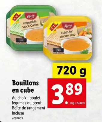 Lidl Bouillons en cube offre