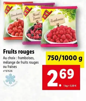 Lidl Fruits rouges offre