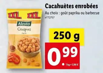 Lidl Cacahuètes enrobées offre