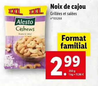 Lidl Noix de cajou offre