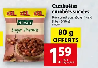 Lidl Cacahuètes enrobées sucrées offre