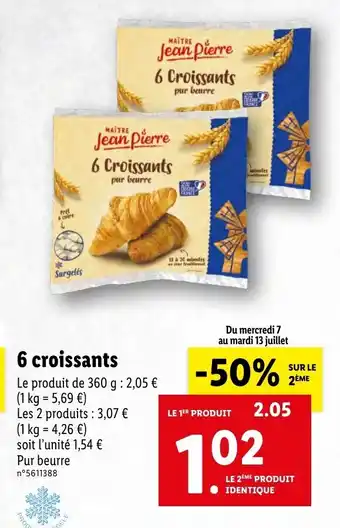 Lidl 6 Croissants offre
