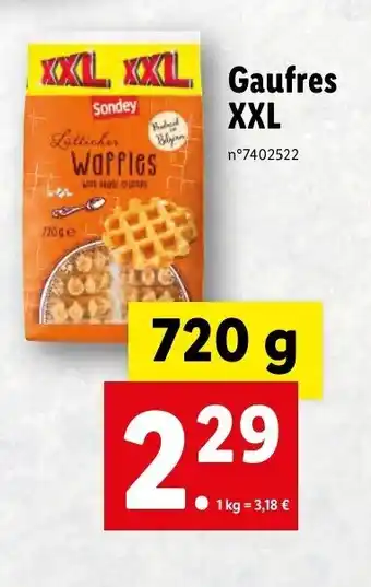 Lidl Gaufres XXL offre